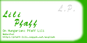 lili pfaff business card